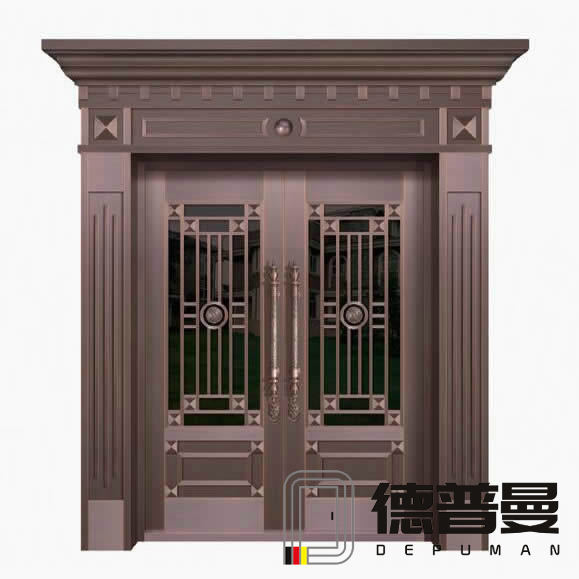 豪華高檔別墅用門選玻璃純銅大門